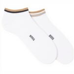 BOSS Calzini Uomo Cotone Stripe Pacco 2 Blu Bianco Nero