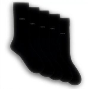 Calze uomo BOSS 5p confortevoli traspiranti nero blu