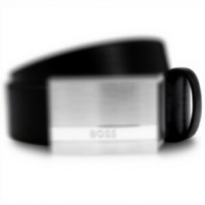 Cintura Uomo BOSS Baxton Nero Puro Piacere Alta Qualità