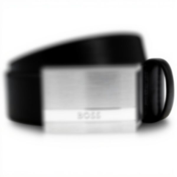 Cintura Uomo BOSS Baxton Nero Puro Piacere Alta Qualità