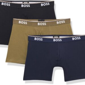 BOSS Boxer Uomo Pacco 3 Grigio Antracite Nero Comfort-0
