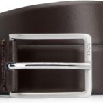Cintura Uomo BOSS Erman-l_sz35 Marrone Scuro Nero 35 cm-0