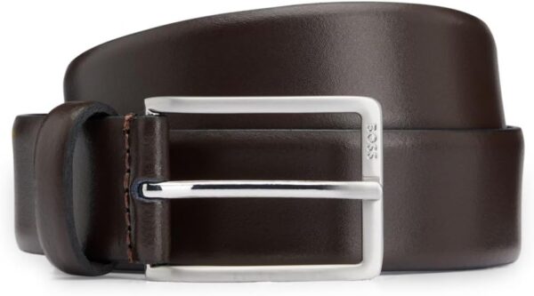 Cintura Uomo BOSS Erman-l_sz35 Marrone Scuro Nero 35 cm-0