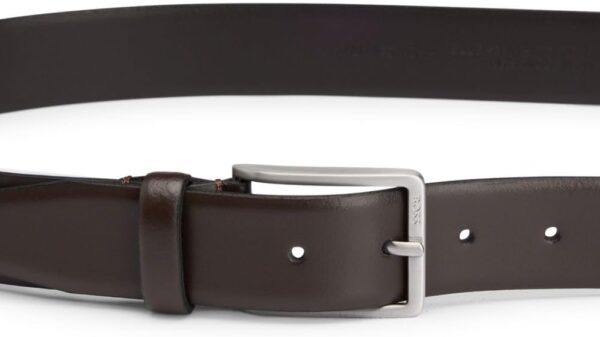 Cintura Uomo BOSS Erman-l_sz35 Marrone Scuro Nero 35 cm-3