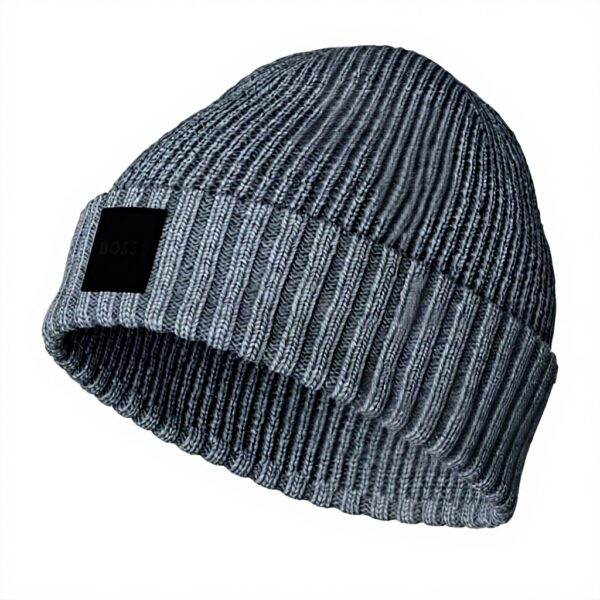 Berretto Uomo Boss Flavio Maglia Argento Taglia Unica