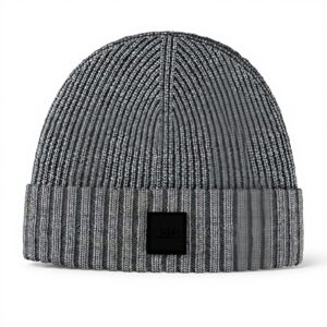 Berretto Uomo Boss Flavio Maglia Argento Taglia Unica