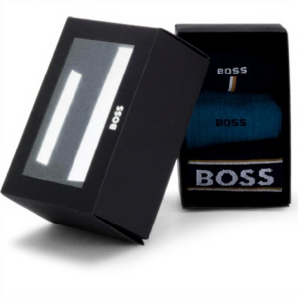 Calze BOSS Iconic Uomo Blu 3 Paia Taglia 40-46