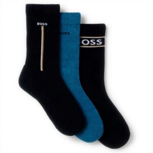 Calze BOSS Iconic Uomo Blu 3 Paia Taglia 40-46