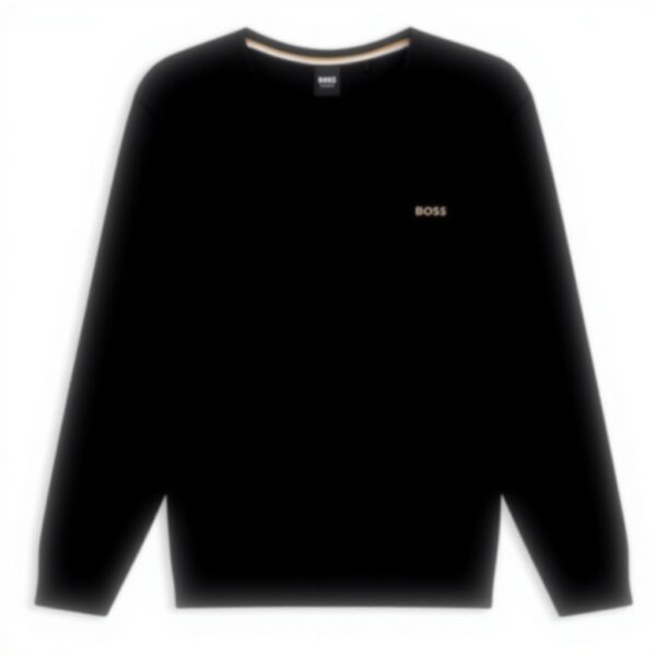 BOSS T-shirt Uomo Cotone Maglietta Maniche Lunghe Logo