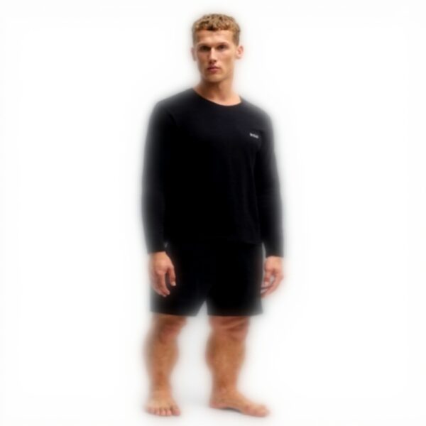 BOSS T-shirt Uomo Cotone Maglietta Maniche Lunghe Logo