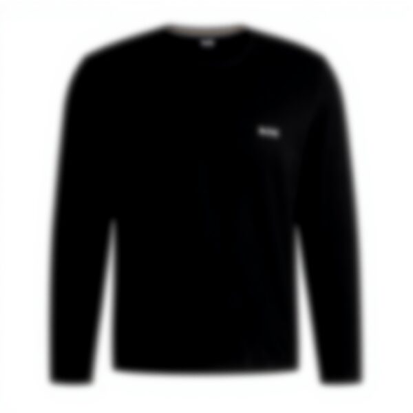 BOSS T-shirt Uomo Cotone Maglietta Maniche Lunghe Logo