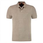 Polo BOSS Uomo Piqué Coton Elasticizzato Logo Ricamato