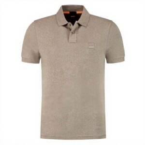 Polo BOSS Uomo Piqué Coton Elasticizzato Logo Ricamato