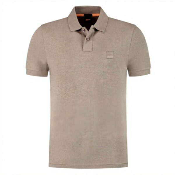 Polo BOSS Uomo Piqué Coton Elasticizzato Logo Ricamato