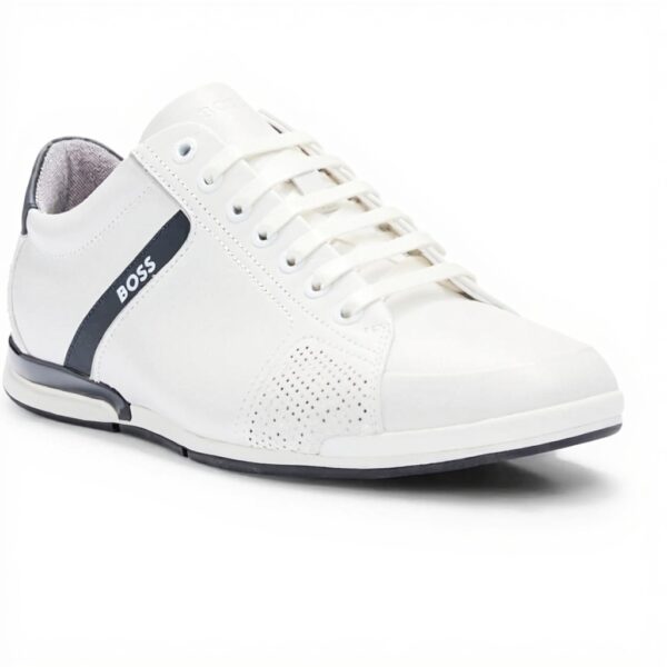 BOSS Saturn Lowp Sneaker Uomo Nero Bianco Casual Comodo