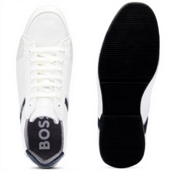 BOSS Saturn Lowp Sneaker Uomo Nero Bianco Casual Comodo