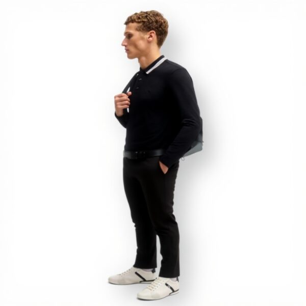 BOSS Saturn Lowp Sneaker Uomo Nero Bianco Casual Comodo