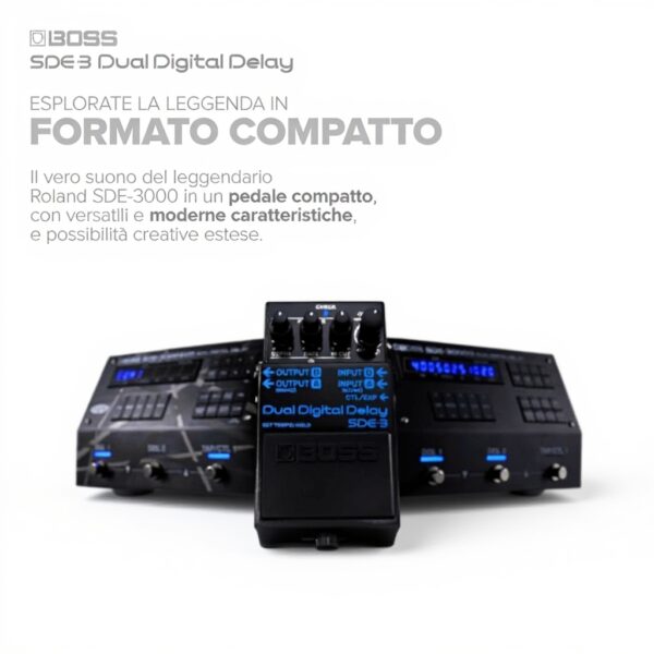 BOSS SDE-3 Pedale Delay Digitale Chitarra Effetti Compatto