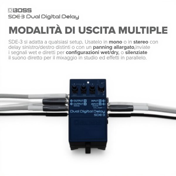 BOSS SDE-3 Pedale Delay Digitale Chitarra Effetti Compatto