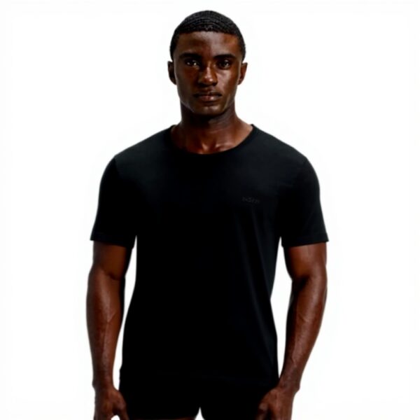 BOSS T-Shirt Uomo Nero Classico Morbido Traspirante XL