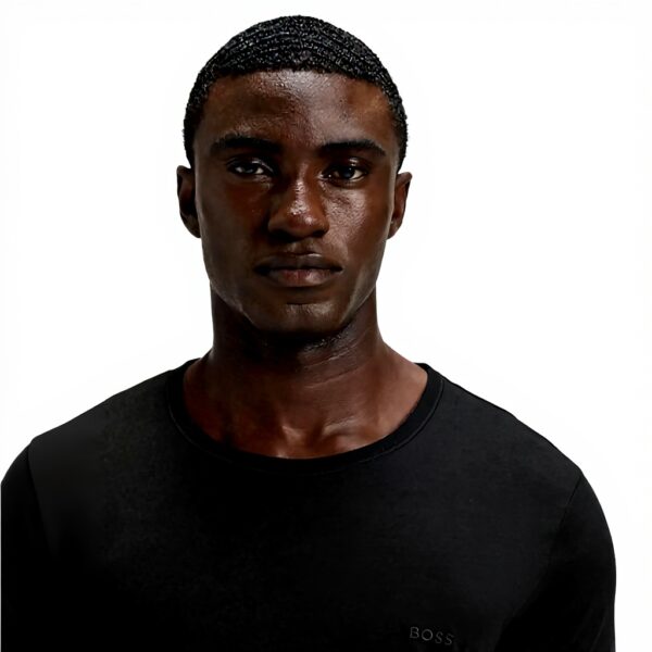 BOSS T-Shirt Uomo Nero Classico Morbido Traspirante XL