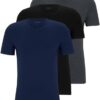 BOSS Maglietta Uomo 3 Pezzi Cotone T-shirt Pacco-0