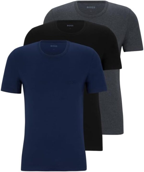 BOSS Maglietta Uomo 3 Pezzi Cotone T-shirt Pacco-0