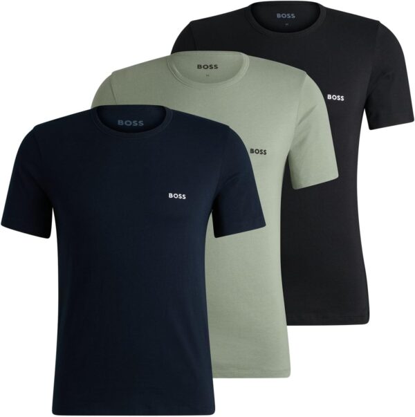 BOSS T-Shirt RN 3p Maglietta Uomo Pacco 3 Cotone-0