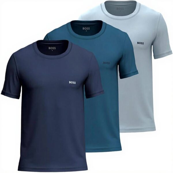 BOSS T-Shirt RN 3p Maglietta Uomo Pacco 3 Cotone