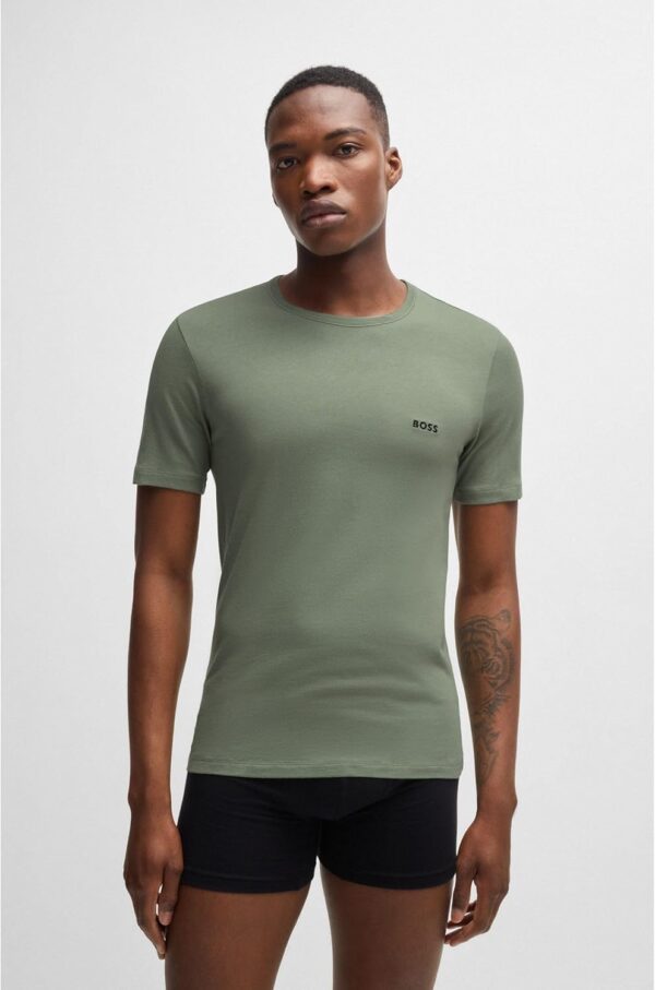BOSS T-Shirt RN 3p Maglietta Uomo Pacco 3 Cotone-4