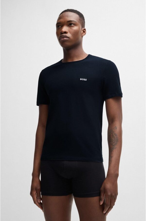 BOSS T-Shirt RN 3p Maglietta Uomo Pacco 3 Cotone-3