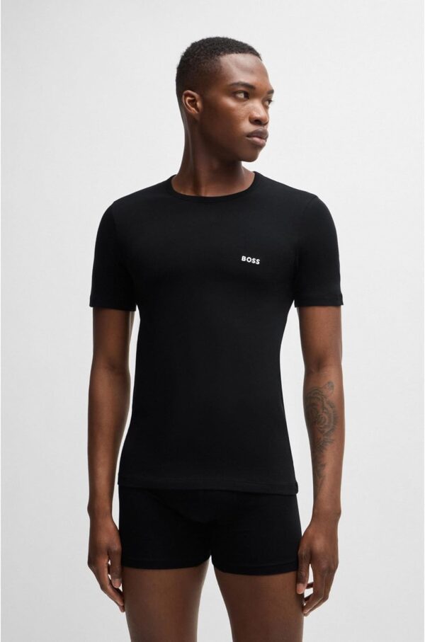 BOSS T-Shirt RN 3p Maglietta Uomo Pacco 3 Cotone-1
