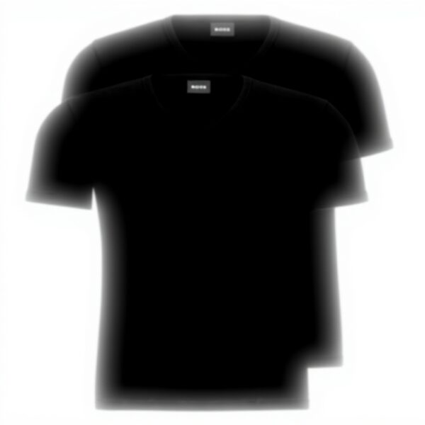T-shirt Uomo Hugo Boss Pacco 2 Cotone Nero Bianco