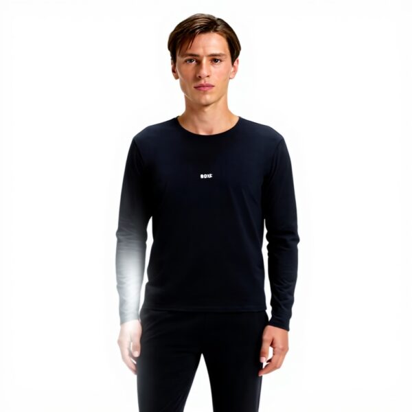 Pantaloni Pigiama Uomo Boss Cotone Elasticizzato Blu Grigio