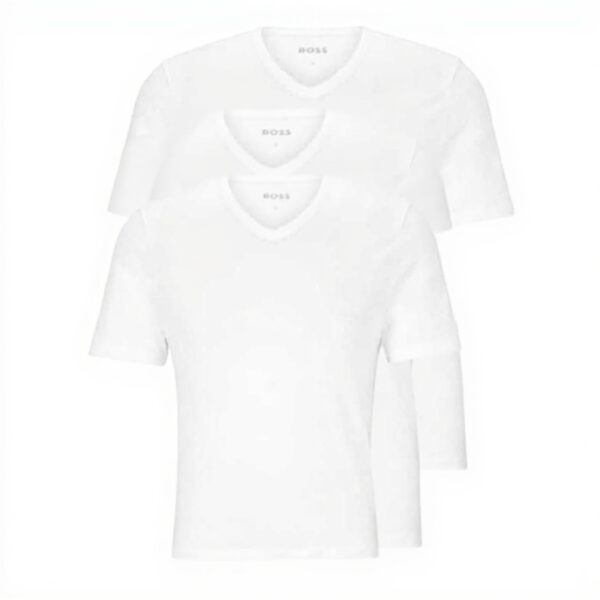 T-shirt Uomo HUGO BOSS V-Neck Cotone Classico 3 Pack