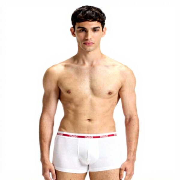 HUGO Boxer Uomo Tripl Planet Breve Cotone Elastan