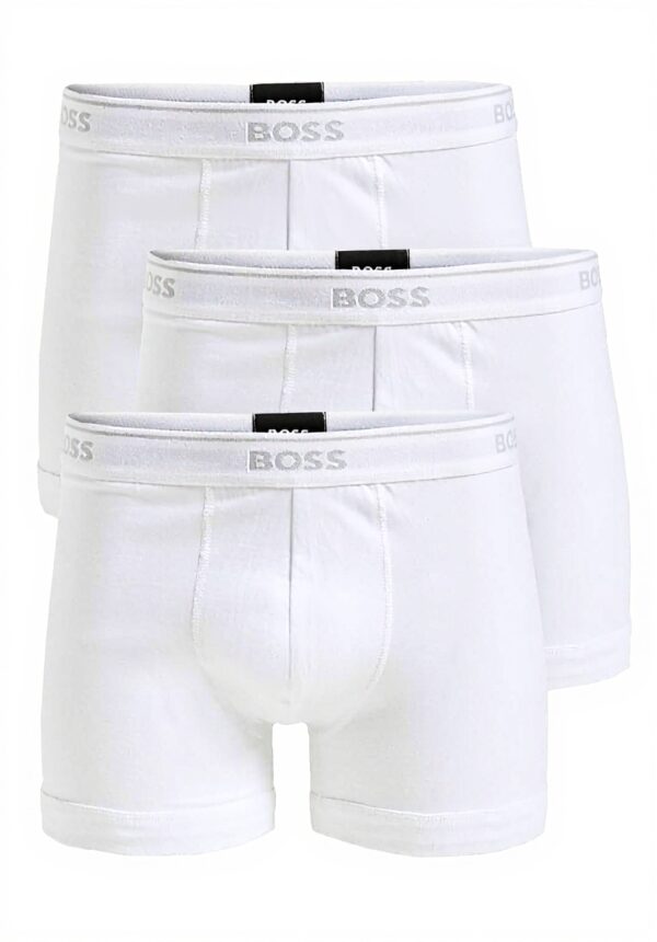 BOSS Boxer Uomo Cotone Pacco 3 Confezione Bianco Nero