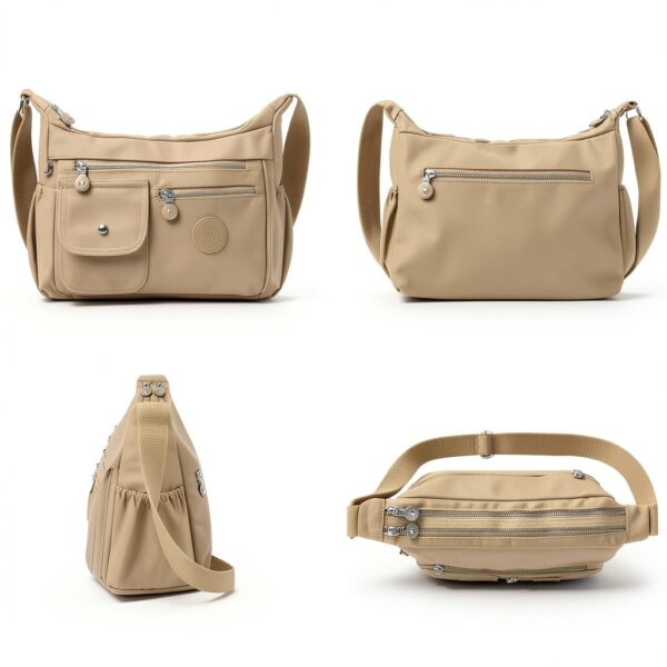 Borsa tracolla donna BTNEEU nylon multi tasche leggera-5