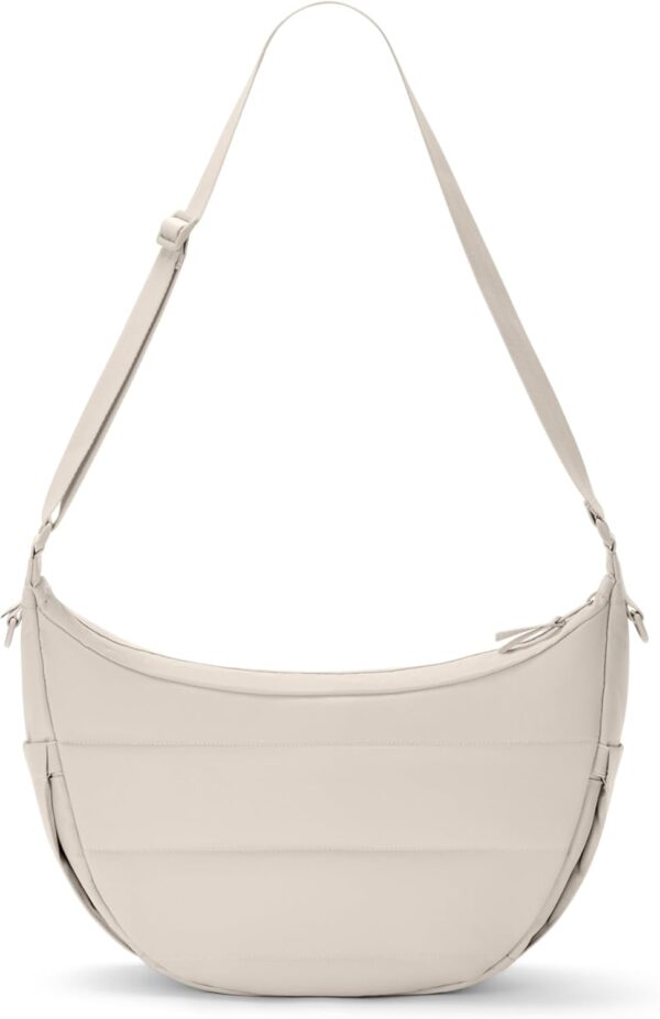 Borsa a mezzaluna Larkson tracolla unisex design trapuntato-4