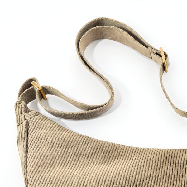 Borsa a spalla donna DKIIL NOIYB tessuto coste design-4