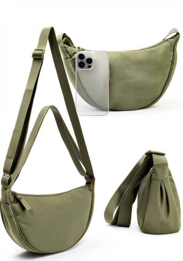 Borsa Mezzaluna Yuson Girl Nylon Tracolla Regolabile Unisex-4