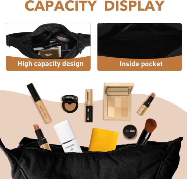 Flycppo borsa a tracolla donna nylon mezzaluna regolabile-3