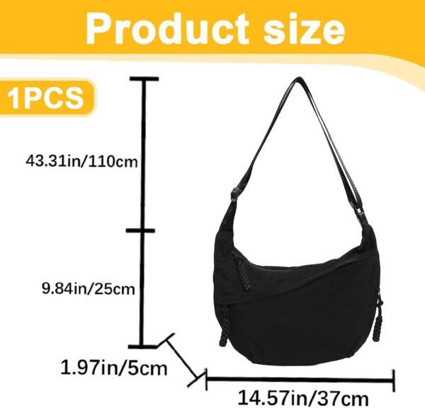 Borsa a tracolla KEQAR poliestere design mezzaluna uso-1