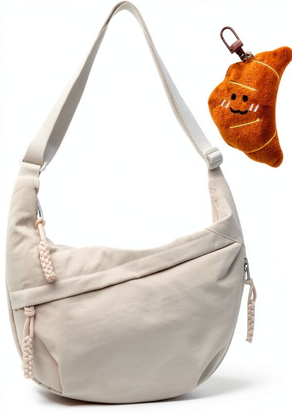 Borsa a spalla TYXHXTF beige donna mezzaluna tasche multiple-0