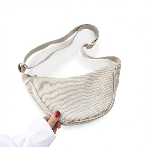 Marsupio MOAZIFI donna impermeabile cotone design mezzaluna-2