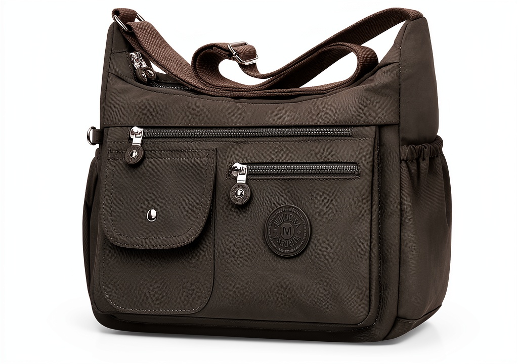 Borsa tracolla donna BTNEEU in uso con tasche organizzative