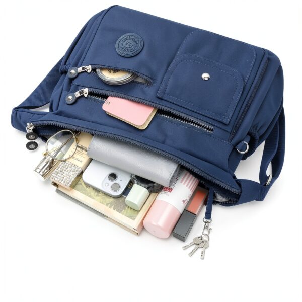 Borsa tracolla donna BTNEEU nylon leggera 11 tasche-3