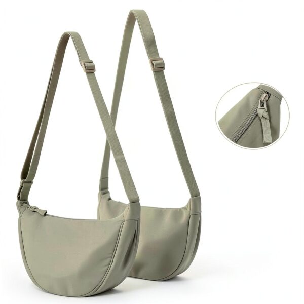 Borsa Mezzaluna Yuson Girl Nylon Tracolla Regolabile Unisex-3