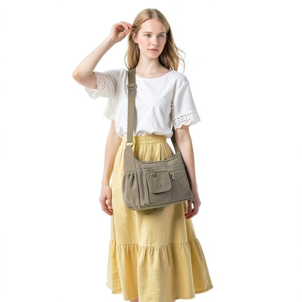 Borsa tracolla donna BTNEEU nylon multi tasche leggera-1