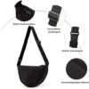 Flycppo borsa a tracolla donna nylon mezzaluna regolabile-5